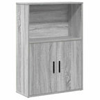 Libreria Grigio Sonoma 60x24x85 cm in Legno Multistrato