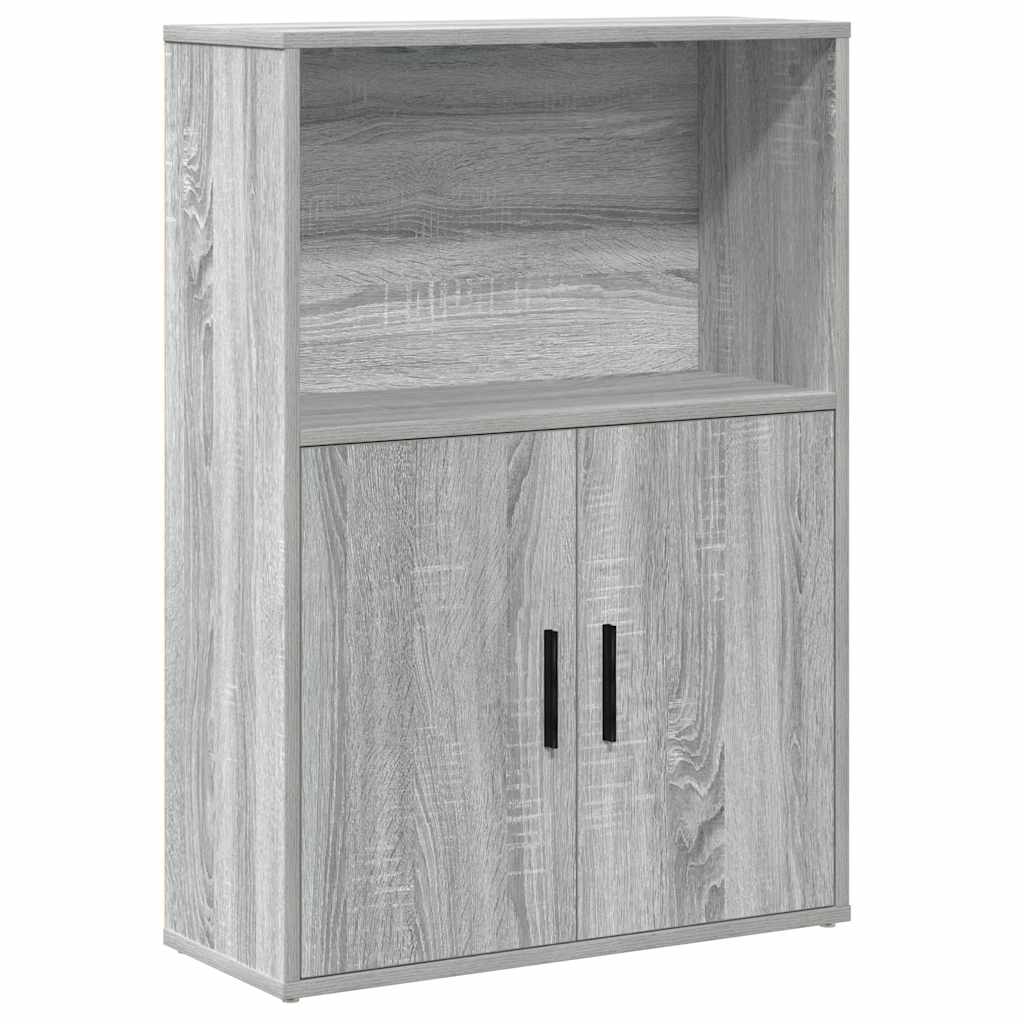 Libreria Grigio Sonoma 60x24x85 cm in Legno Multistrato