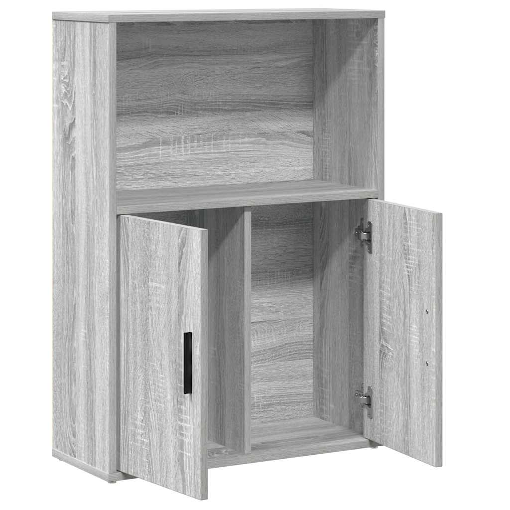 Libreria Grigio Sonoma 60x24x85 cm in Legno Multistrato