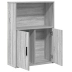 Libreria Grigio Sonoma 60x24x85 cm in Legno Multistrato