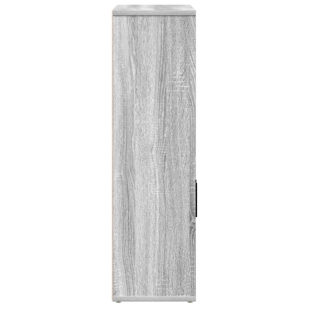 Libreria Grigio Sonoma 60x24x85 cm in Legno Multistrato