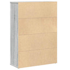 Libreria Grigio Sonoma 60x24x85 cm in Legno Multistrato