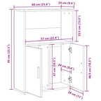 Libreria Legno Vecchio 60x24x85 cm in Truciolato