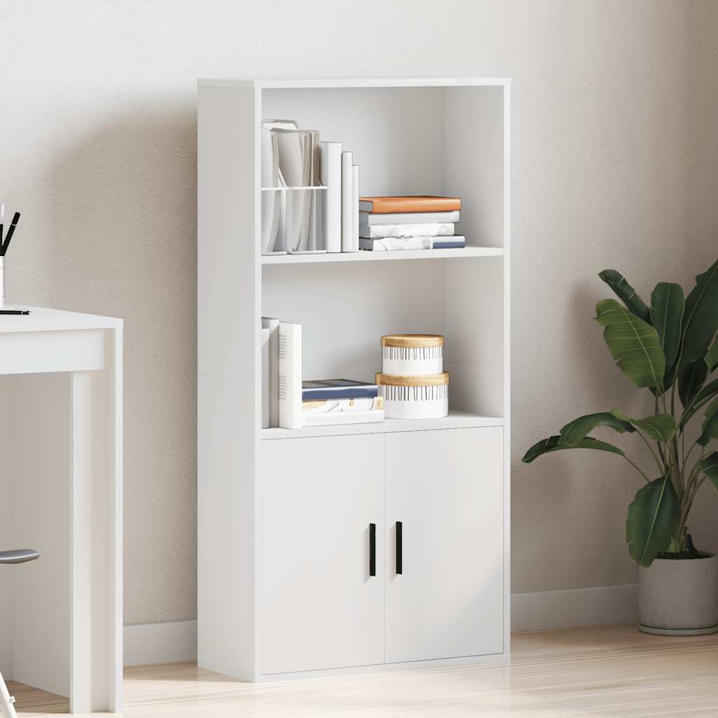 Libreria Bianca 60x24x120 cm in Legno Multistrato