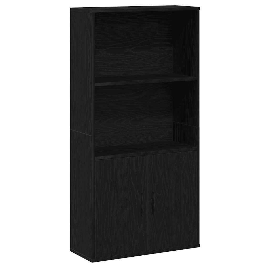 Libreria Rovere Nero 60x24x120 cm in Legno Multistrato
