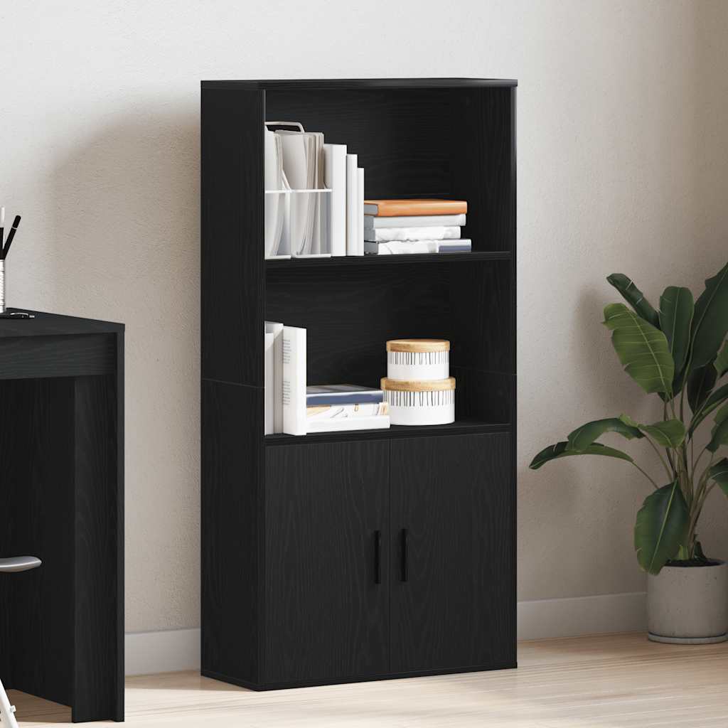 Libreria Rovere Nero 60x24x120 cm in Legno Multistrato