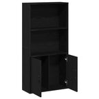 Libreria Rovere Nero 60x24x120 cm in Legno Multistrato