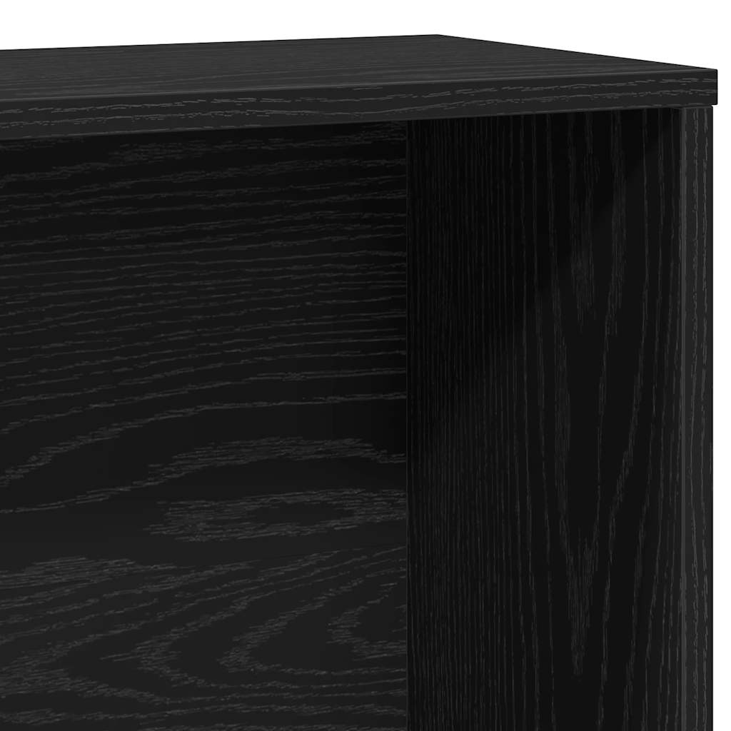 Libreria Rovere Nero 60x24x120 cm in Legno Multistrato