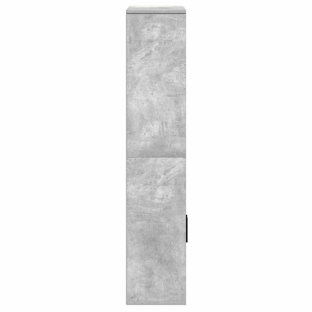 Libreria Grigio Cemento 60x24x120 cm in Legno Multistrato