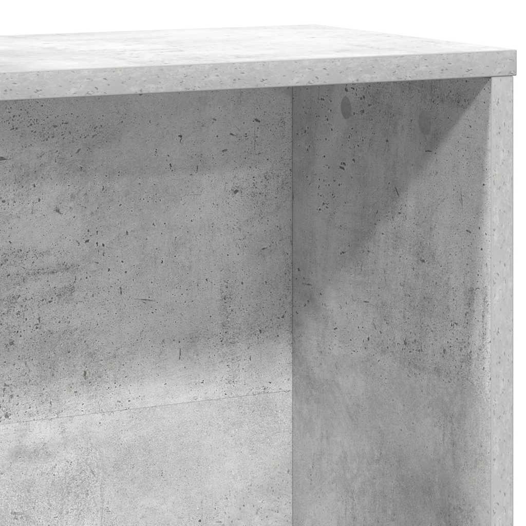 Libreria Grigio Cemento 60x24x120 cm in Legno Multistrato