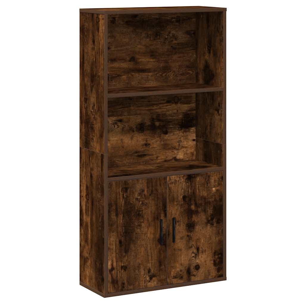 Libreria Rovere Fumo 60x24x120 cm in Truciolato