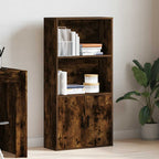 Libreria Rovere Fumo 60x24x120 cm in Truciolato