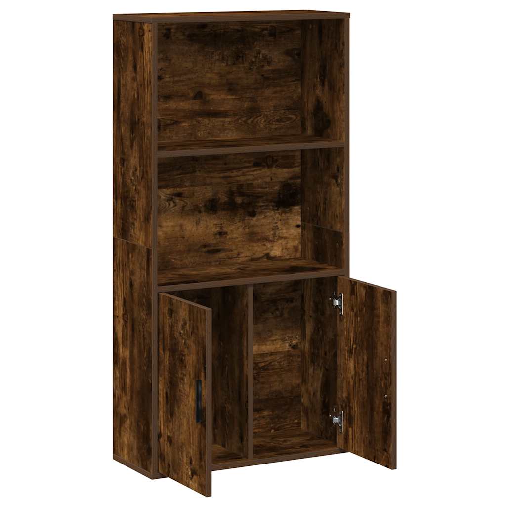 Libreria Rovere Fumo 60x24x120 cm in Truciolato