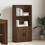 Libreria Rovere Marrone 60x24x120 cm in Legno Multistrato