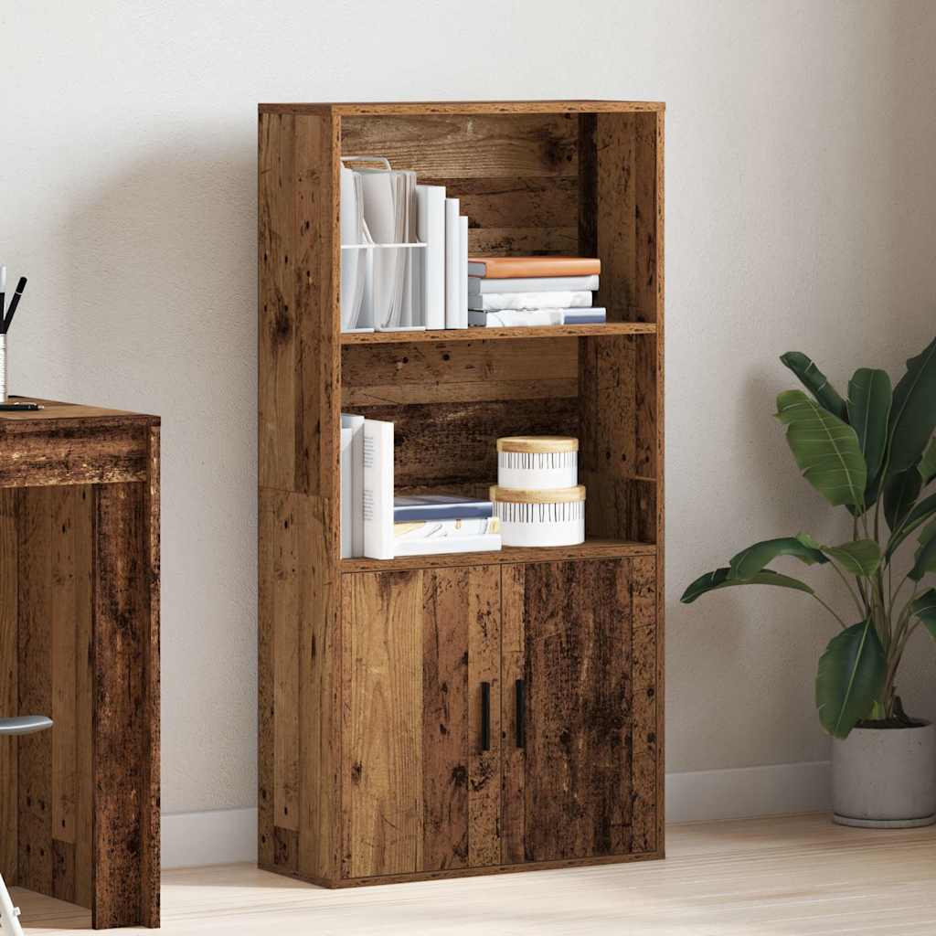 Libreria Legno Vecchio 60x24x120 cm in Legno Multistrato