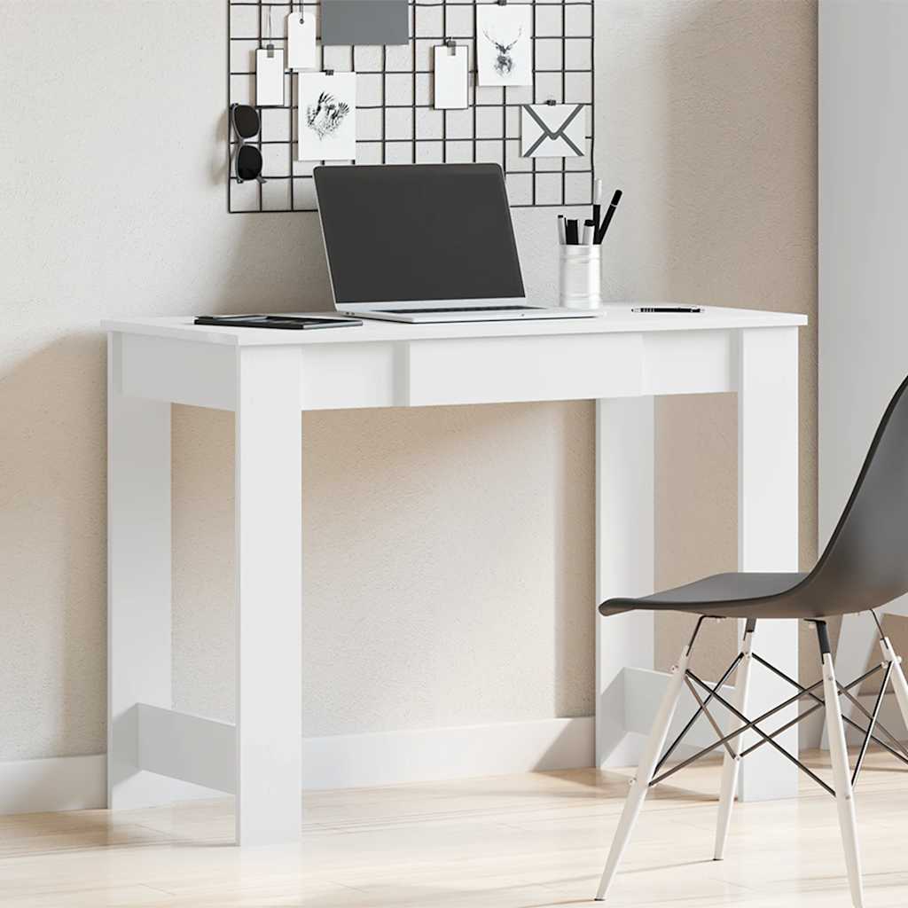 Scrivania Bianca 100x45x75 cm in Legno Multistrato