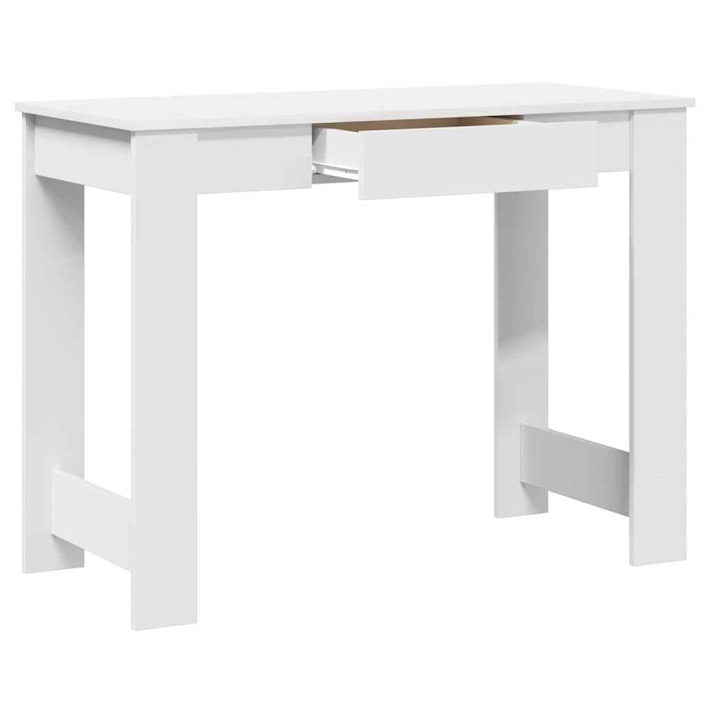 Scrivania Bianca 100x45x75 cm in Legno Multistrato