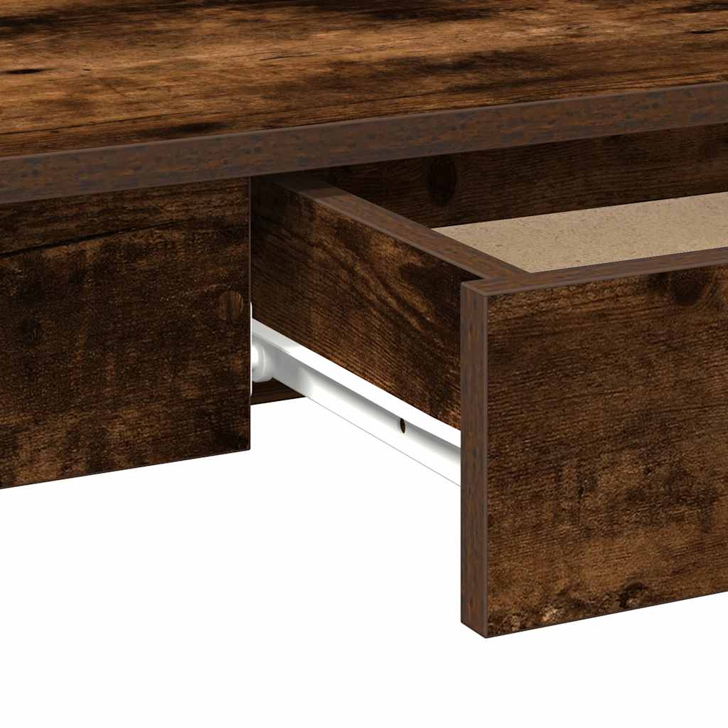 Scrivania Rovere Fumo 100x45x75 cm in Legno Multistrato