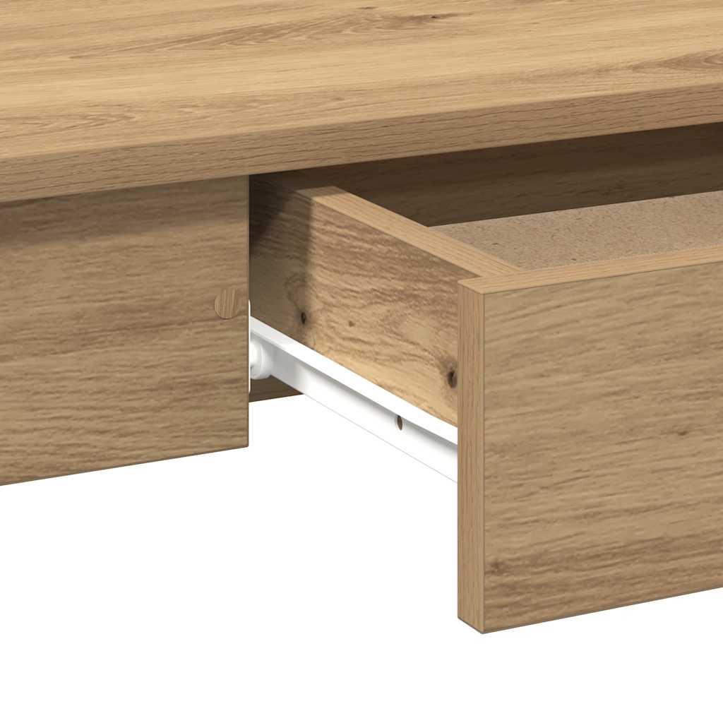 Scrivania Rovere Artigianale 100x45x75 cm in Legno Multistrato