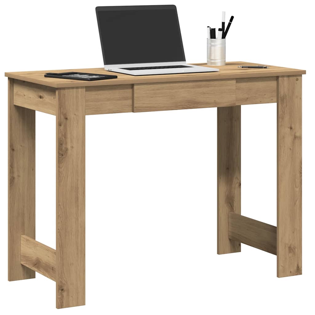 Scrivania Rovere Artigianale 100x45x75 cm in Legno Multistrato