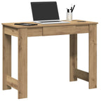 Scrivania Rovere Artigianale 100x45x75 cm in Legno Multistrato