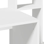 Scrivania con Mensole Bianca 100x45x140 cm in Legno Multistrato