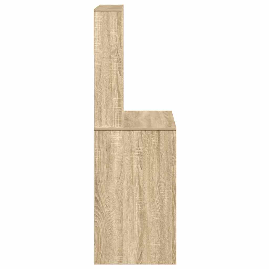 Scrivania Mensole Rovere Sonoma 100x45x140 cm Legno Multistrato