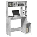 Scrivania Mensole Grigio Cemento 100x45x140cm Legno Multistrato