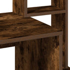 Scrivania Mensole Rovere Fumo 100x45x140 cm Legno Multistrato