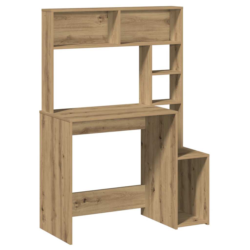 Scrivania Mensole Rovere Artigianale 100x45x140 cm Truciolato