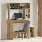 Scrivania Mensole Rovere Artigianale 100x45x140 cm Truciolato