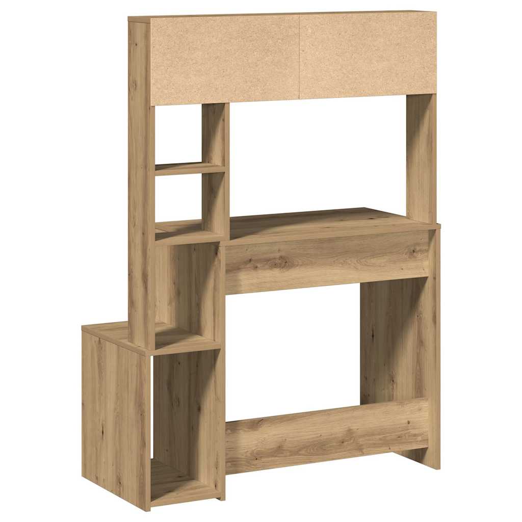 Scrivania Mensole Rovere Artigianale 100x45x140 cm Truciolato