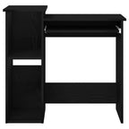 Scrivania con Mensole Nera 84x40x78 cm in Legno Multistrato