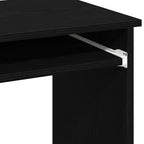 Scrivania con Mensole Nera 84x40x78 cm in Legno Multistrato