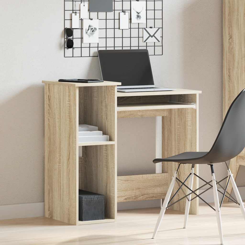 Scrivania e Ripiani Rovere Sonoma 84x40x78 cm Legno Multistrato