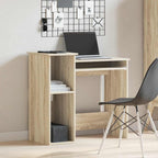 Scrivania e Ripiani Rovere Sonoma 84x40x78 cm Legno Multistrato