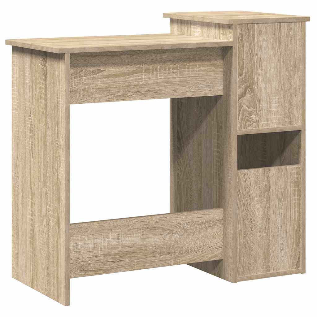 Scrivania e Ripiani Rovere Sonoma 84x40x78 cm Legno Multistrato