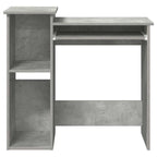 Scrivania Mensole Grigio Cemento 84x40x78 cm Legno Multistrato