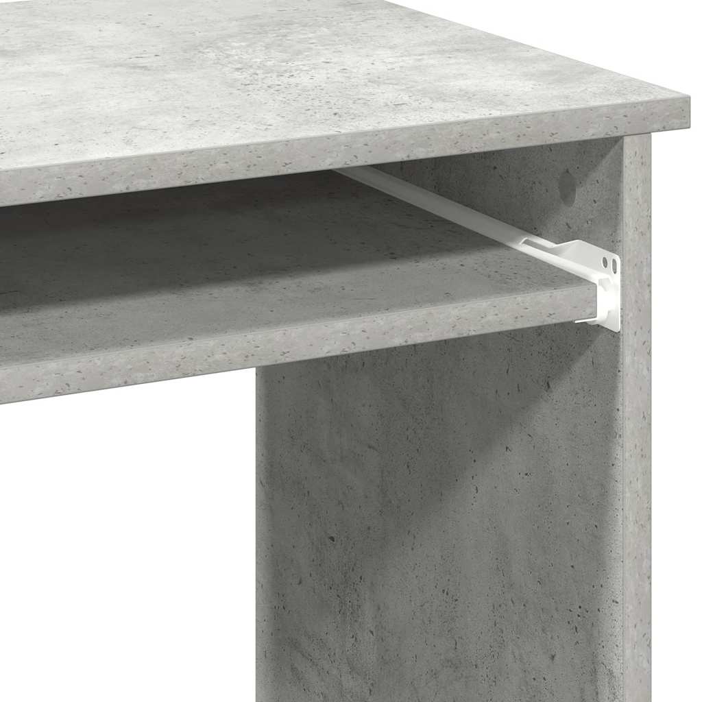 Scrivania Mensole Grigio Cemento 84x40x78 cm Legno Multistrato