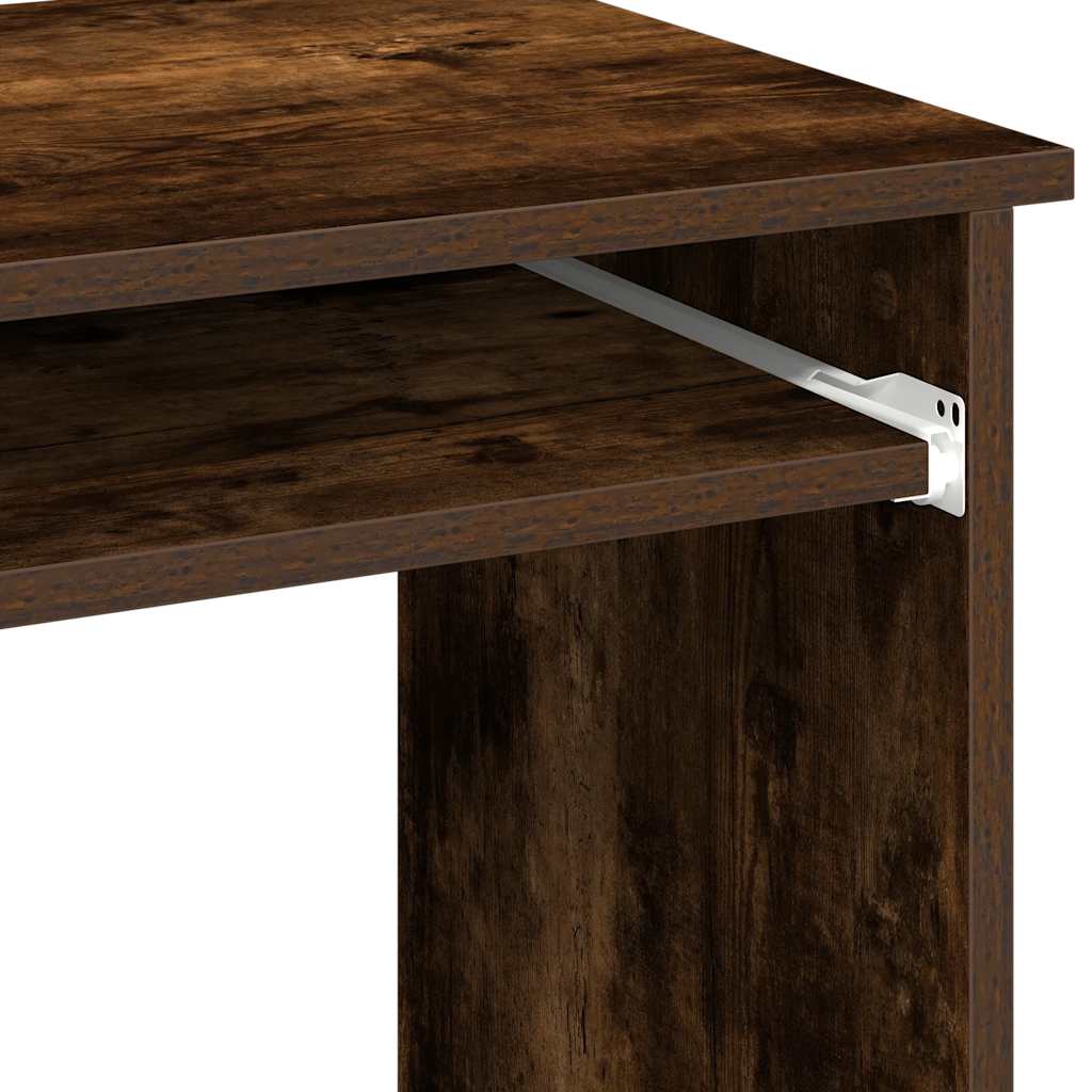 Scrivania Mensole Rovere Fumo 84x40x78 cm Legno Multistrato