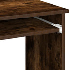 Scrivania Mensole Rovere Fumo 84x40x78 cm Legno Multistrato