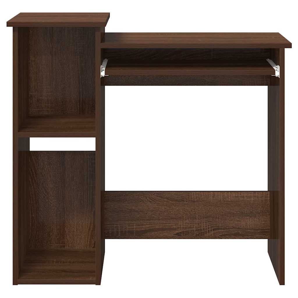 Scrivania Mensole Rovere Marrone 84x40x78 cm Legno Multistrato