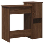 Scrivania Mensole Rovere Marrone 84x40x78 cm Legno Multistrato