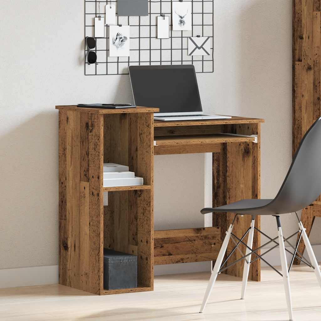 Scrivania Mensole Legno Vecchio 84x40x78 cm Legno Multistrato