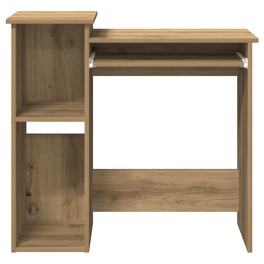 Scrivania Mensole Rovere Artigianale 84x40x78 cm Truciolato