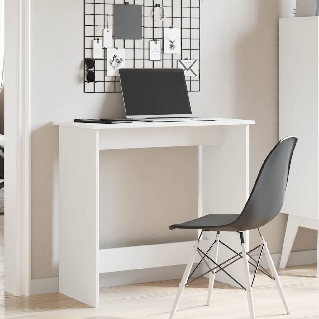 Scrivania Bianca 80x40x75 cm in Legno Multistrato