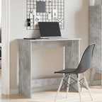 Scrivania Grigio Cemento 80x40x75 cm in Legno Multistrato