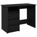 Scrivania Nera 102x50x75 cm in Legno Multistrato