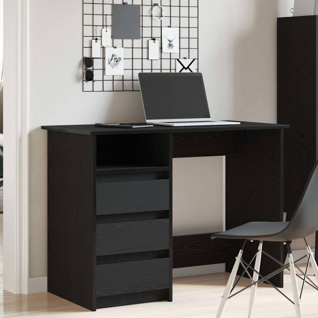 Scrivania Nera 102x50x75 cm in Legno Multistrato