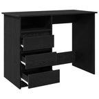 Scrivania Nera 102x50x75 cm in Legno Multistrato